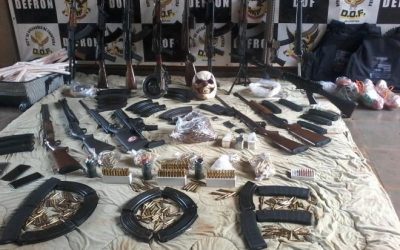 Chácara do crime organizado era depósito de fuzis e explosivos