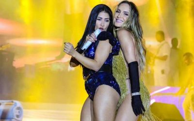 Nova dupla? Simaria e Claudia Leitte cantam juntas em show pré-Carnaval.