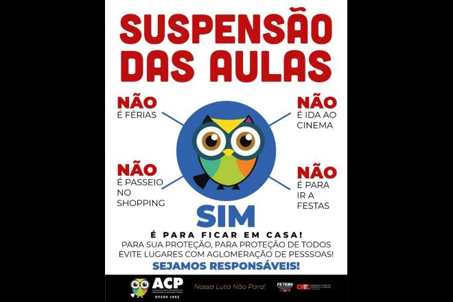 Primeiro dia sem aulas pelo Covid-19 tem portões trancados e aviso aos pais ‘aulas suspensas’