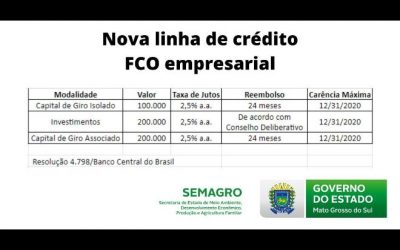 Nova linha de crédito empresarial tem juros de 2,5% ao ano