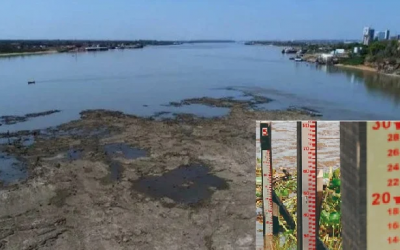 Nível cai ainda mais e Rio Paraguai enfrenta uma das secas mais severas em 110 anos