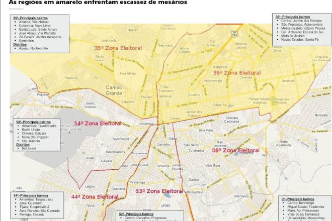 Justiça diz que faltam mesários em duas zonas eleitorais de Campo Grande